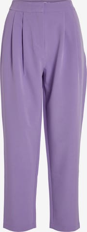 VILA Regular Pleat-Front Pants 'ASHARA' in Purple: front