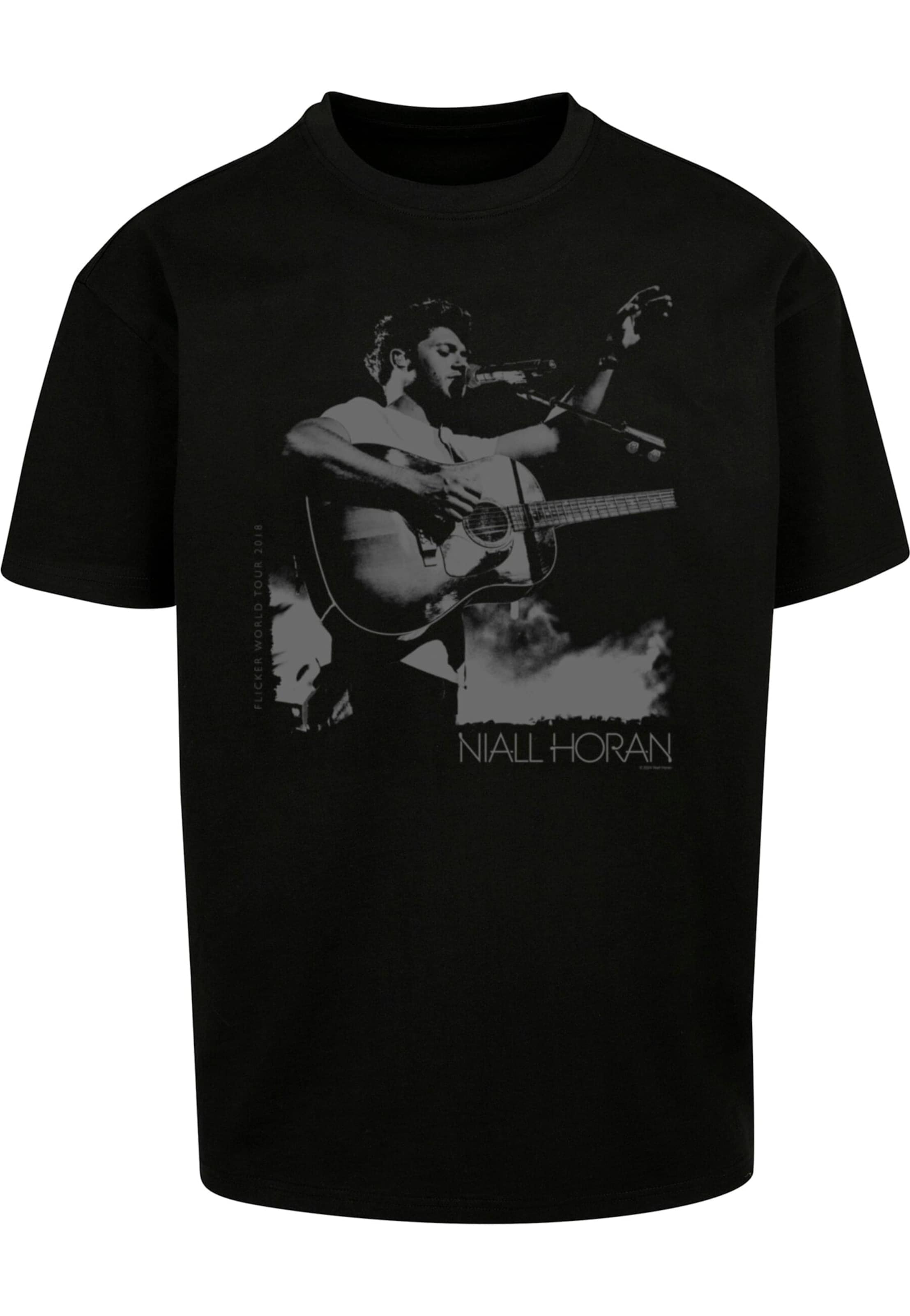Merchcode Shirt 'Niall Horan' in Zwart: voorkant