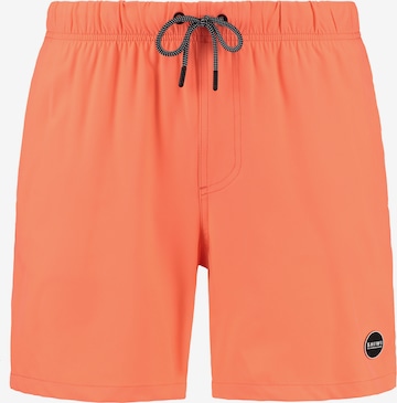 Shiwi Kratke kopalne hlače 'easy mike solid 4-way stretch' | oranžna barva: sprednja stran