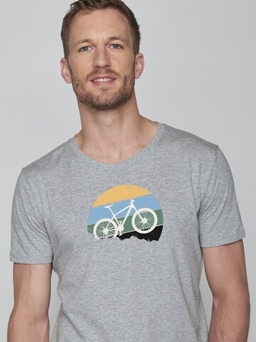 GREENBOMB Shirt 'Bike Downhill' in Grey