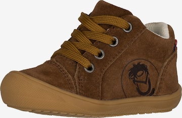 TROLLKIDS First-Step Shoes in Brown: front