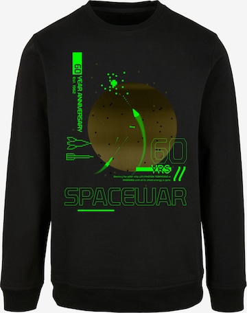 F4NT4STIC Sweatshirt 'Retro Gaming SpaceWar' in Black: front