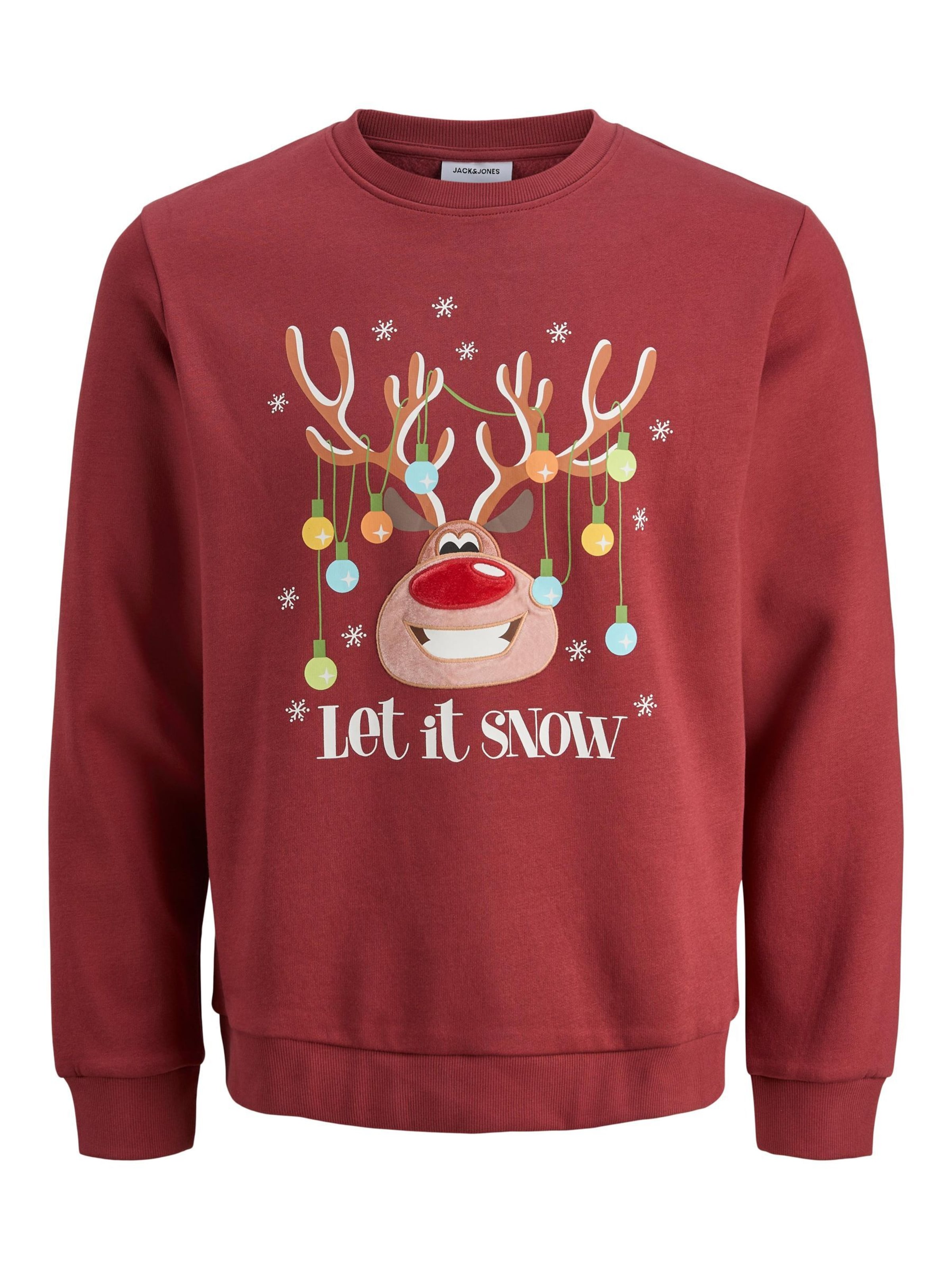 JACK & JONES Sweatshirt 'X-Mas' in Rot: Vorderseite