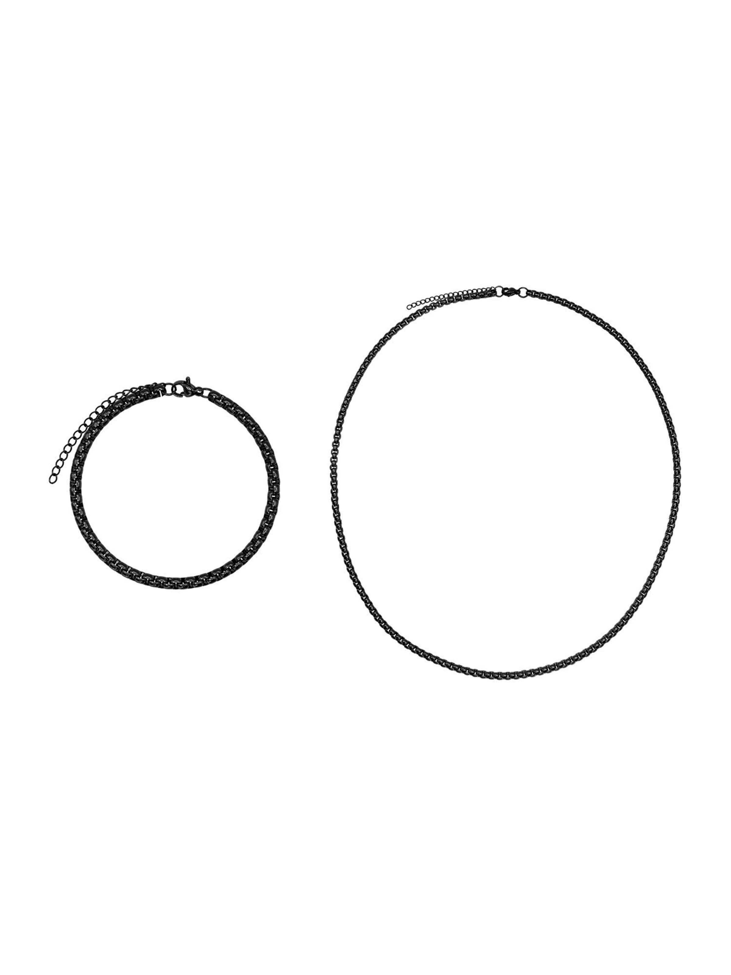 Parure de bijoux 'Vetus' Heideman en noir : devant