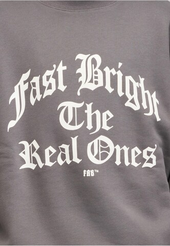 Fast & Bright Sweatshirt 'Fast and Bright Real Ones' in Grey