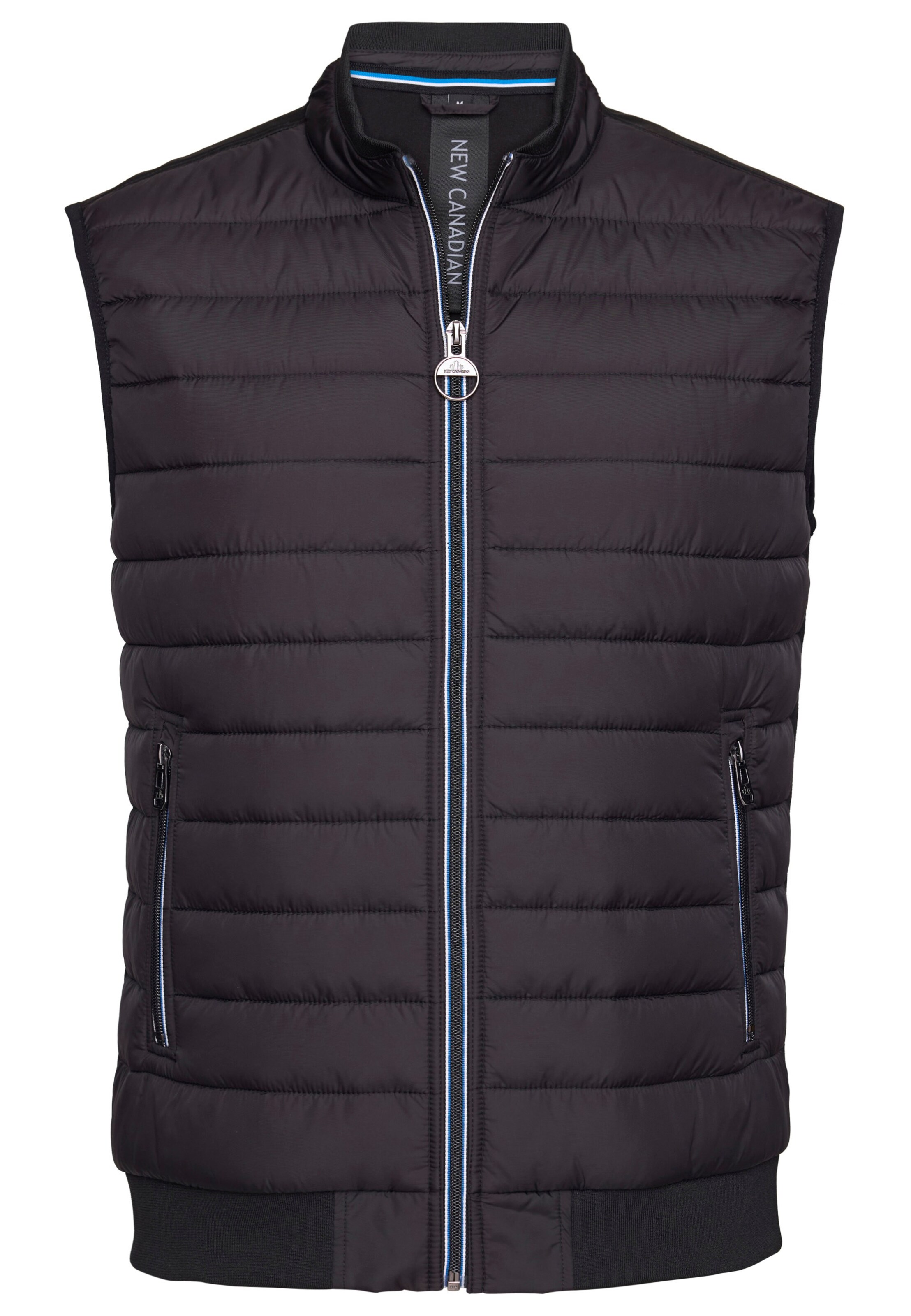 NEW CANADIAN Steppweste in Schwarz: Vorderseite