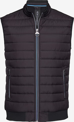 NEW CANADIAN Steppweste in Schwarz: Vorderseite