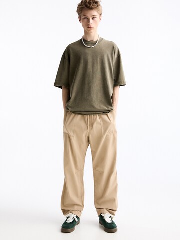 Pull&Bear Loosefit Broek in Beige