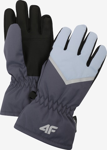 4F Athletic Gloves in Blue: front