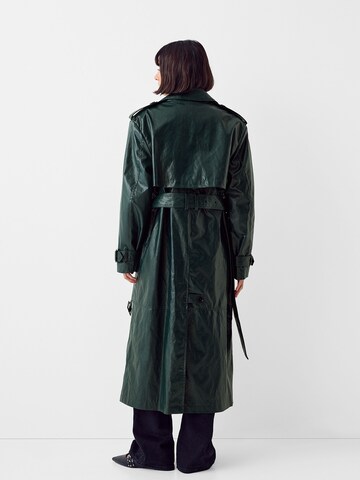 Bershka Between-Seasons Coat in Green