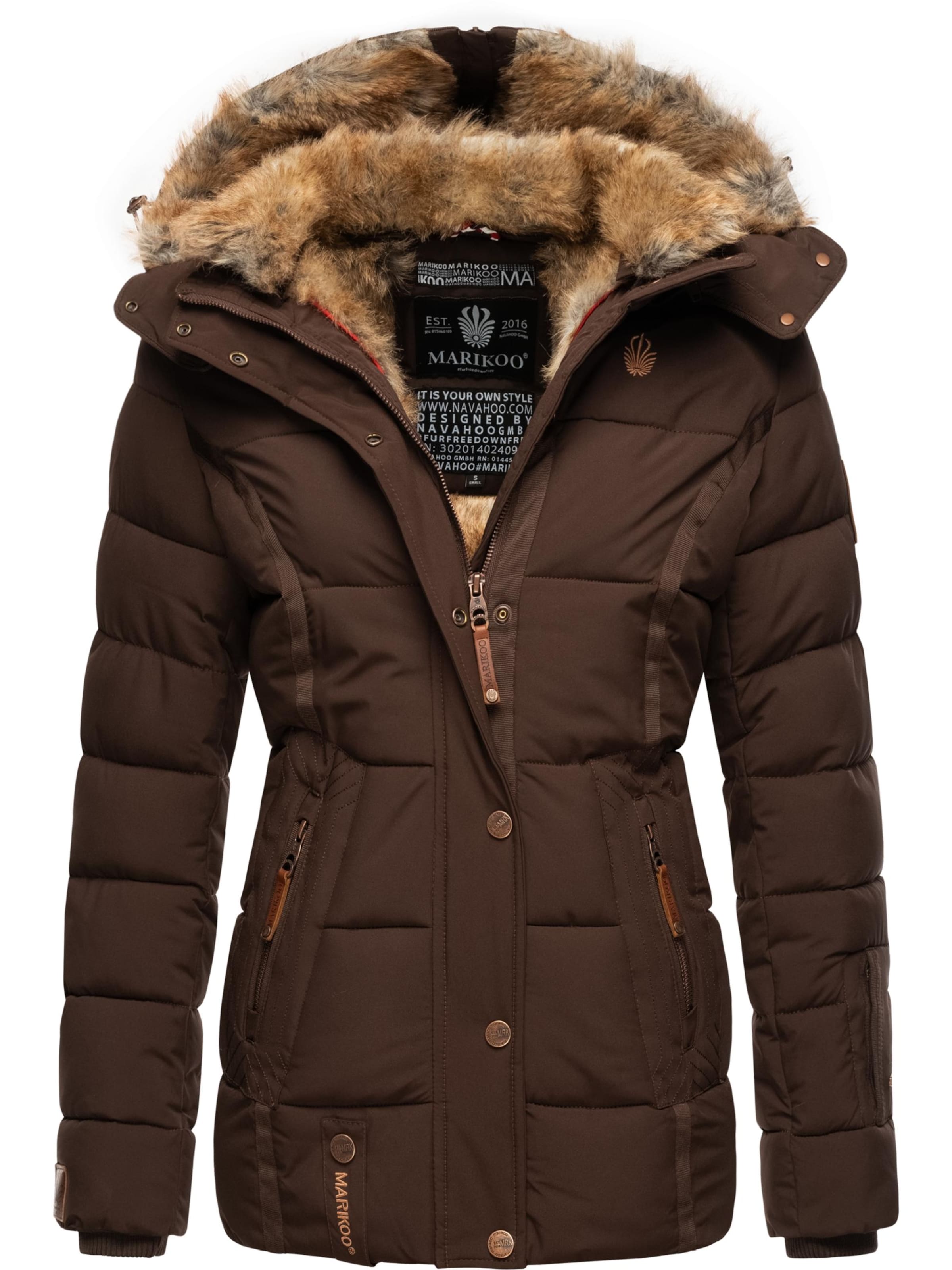 MARIKOO Winter jacket 'Nekoo' in Brown