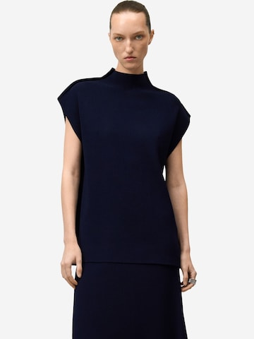 Adolfo Dominguez Pulover | modra barva: sprednja stran