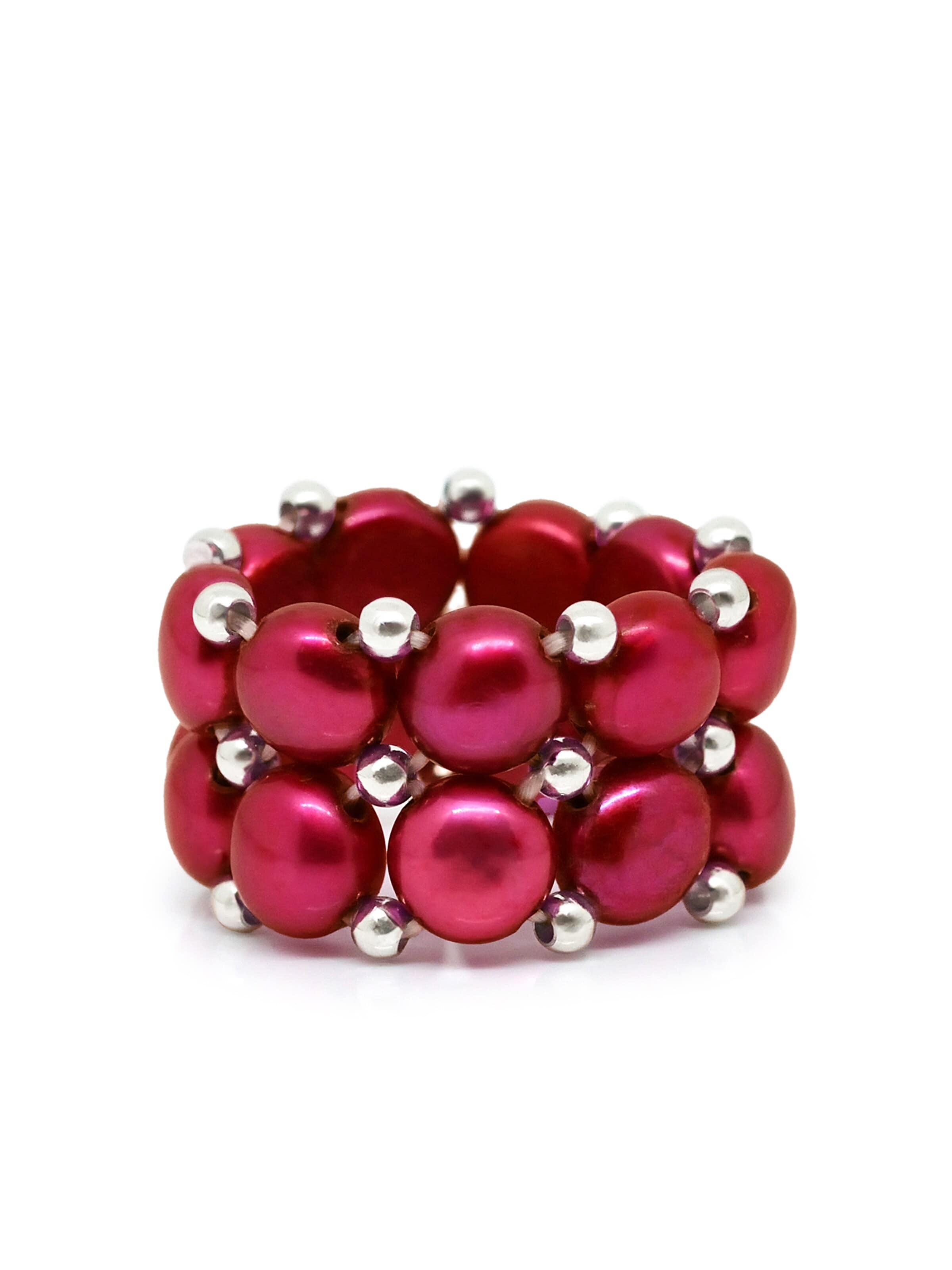 Bague 'TUILERIES' Ateliers Saint Germain en rouge