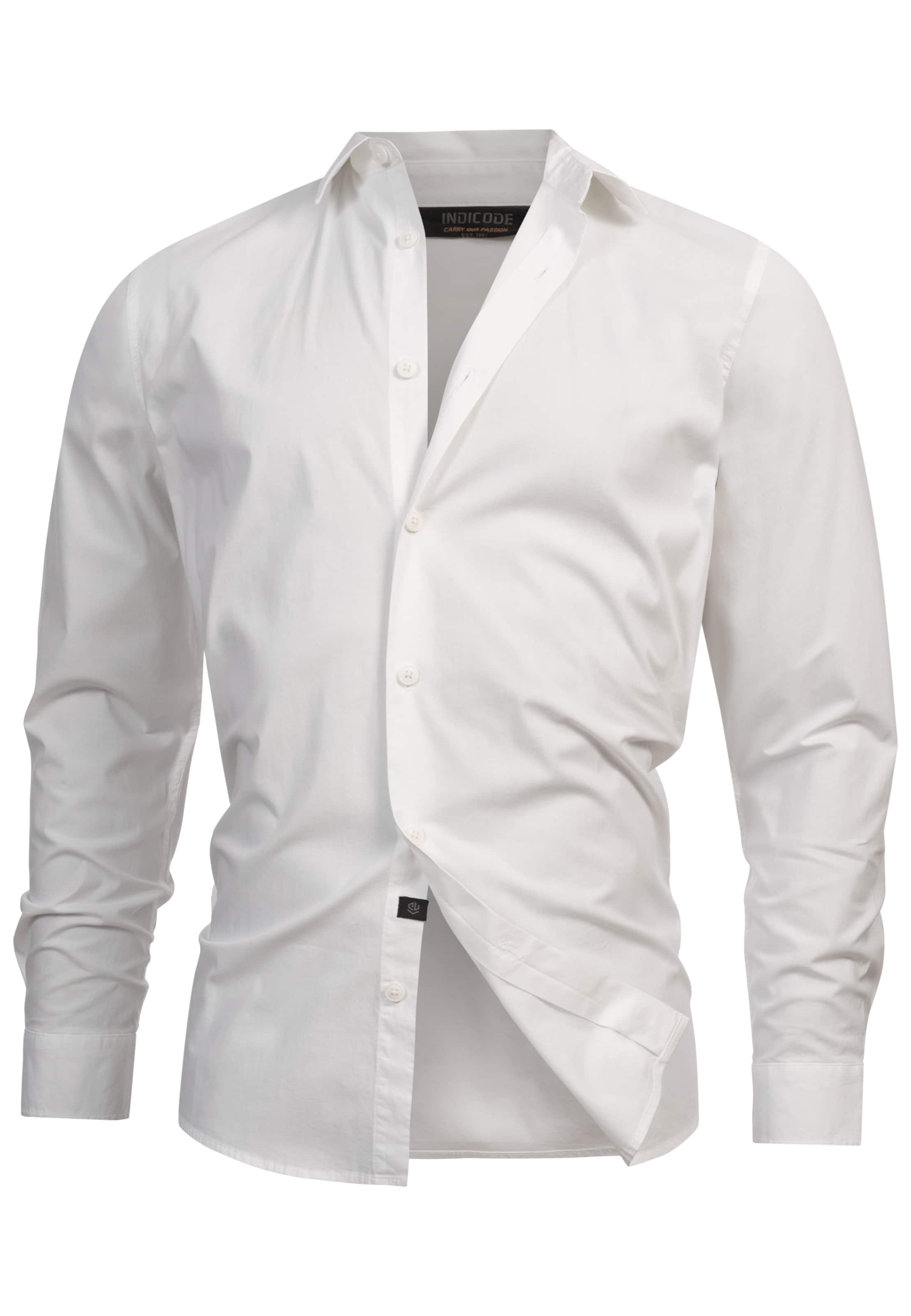 INDICODE JEANS Hemd 'Kamby ' in Weiß: Vorderseite