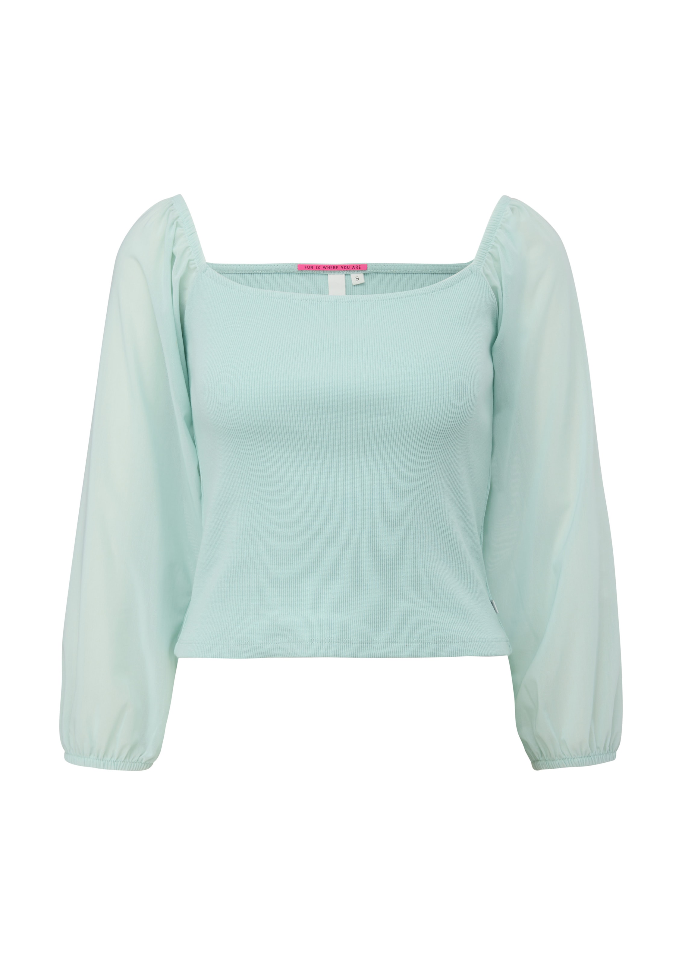 QS Shirt in Blauw: voorkant