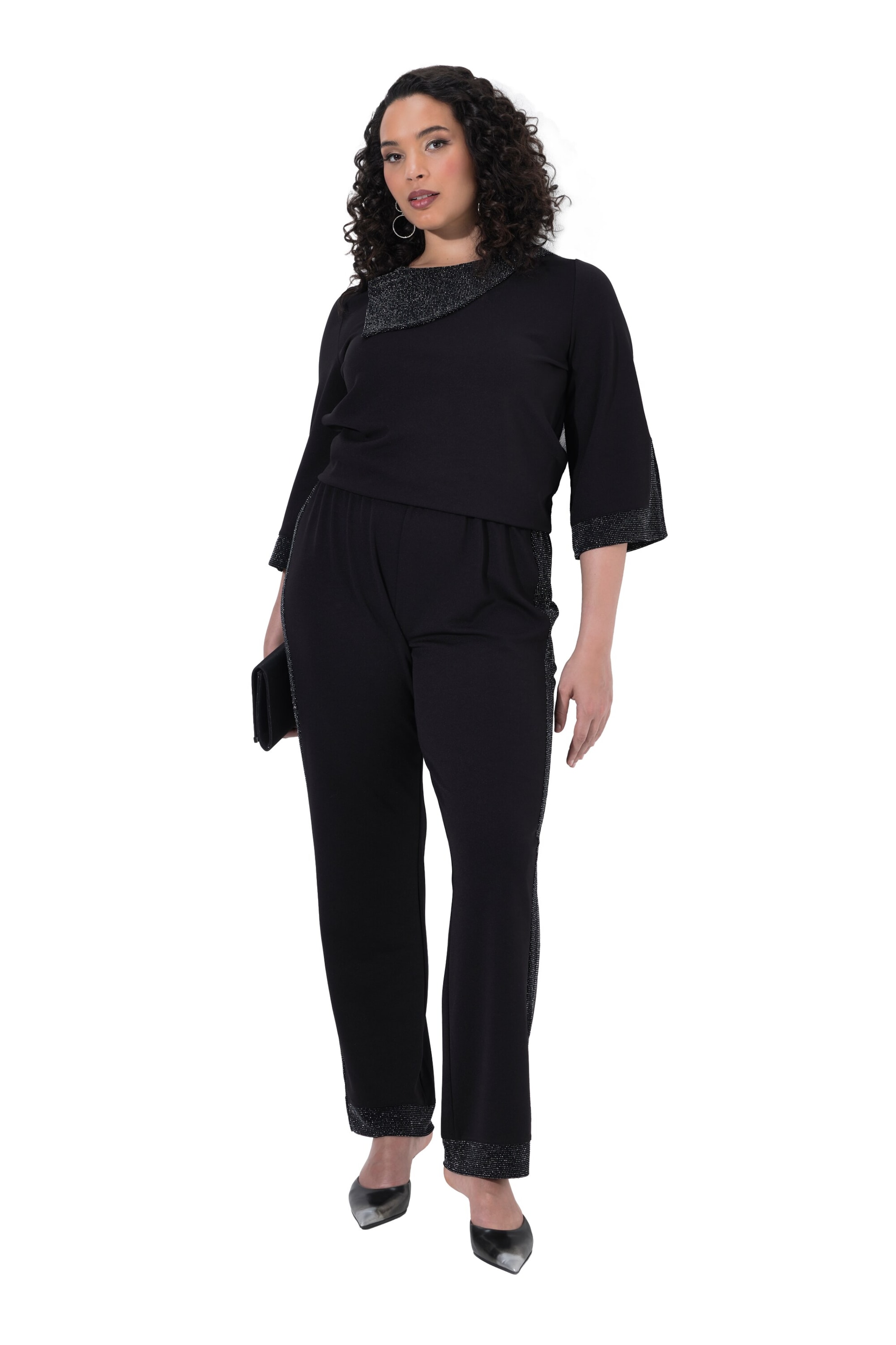Ulla Popken Regular Broek in Zwart