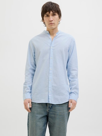 JACK & JONES Regular fit Button Up Shirt 'JJEBreeze' in Blue: front