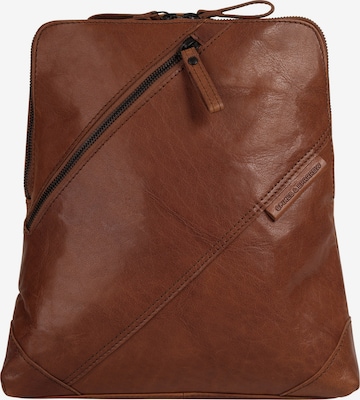 Spikes & Sparrow Rucksack in Braun: Vorderseite
