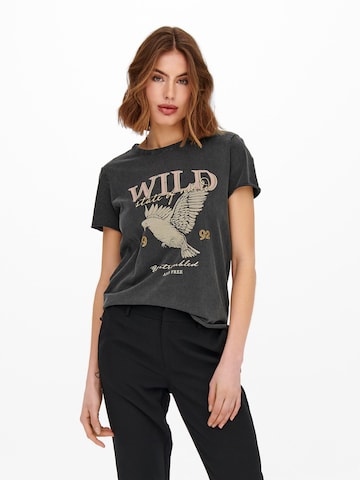 T-shirt ONLY en noir : devant