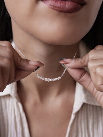Hey Happiness Kette 'Tennis Glow' in Silber: Vorderseite