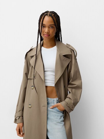 Bershka Overgangsfrakke i beige