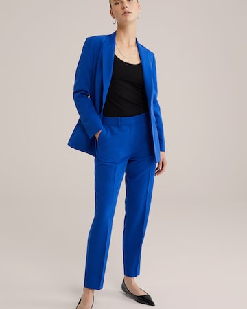 WE Fashion Слим фит Панталон с ръб в синьо