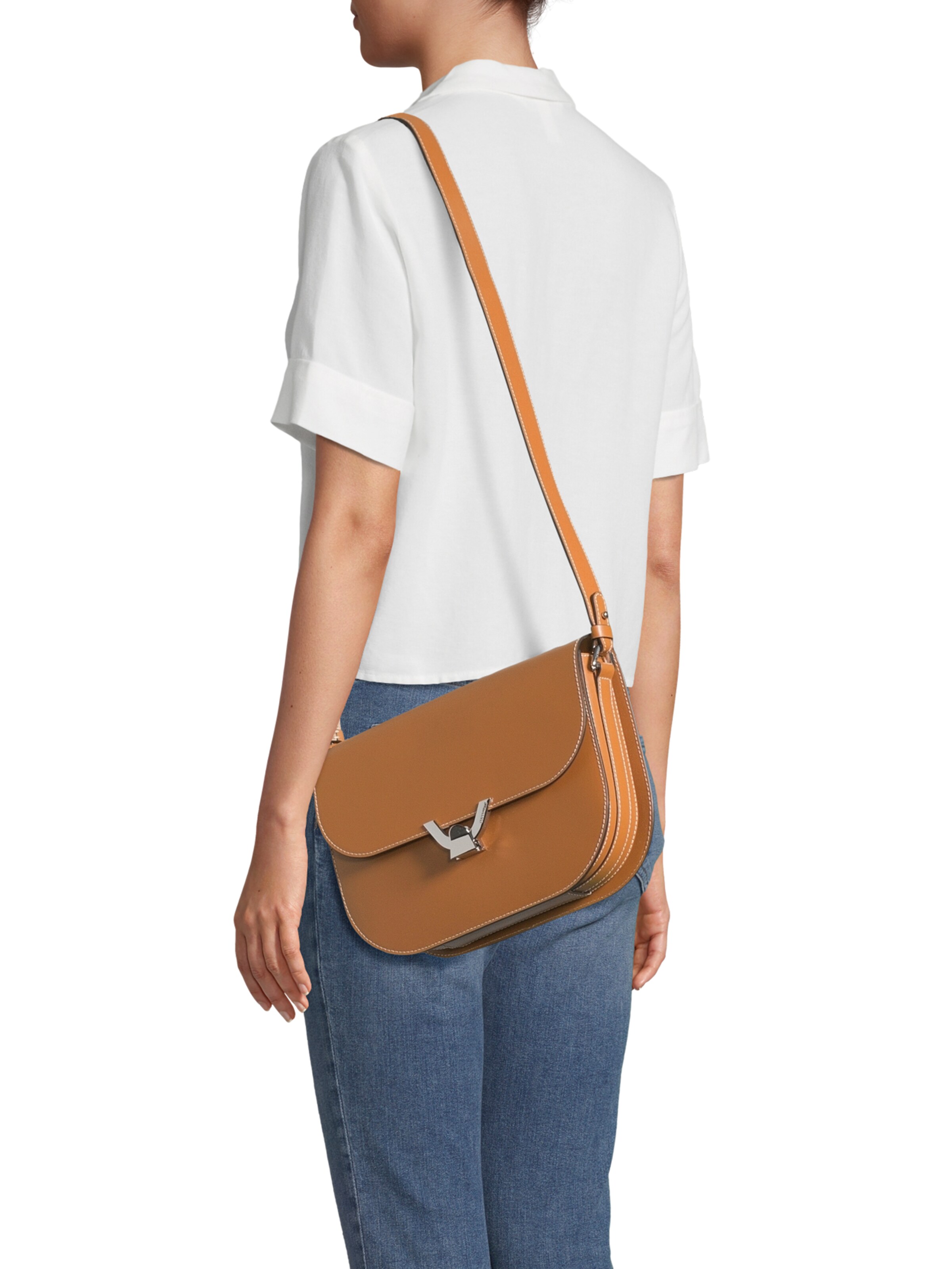 Sac à bandoulière Coccinelle en marron : devant