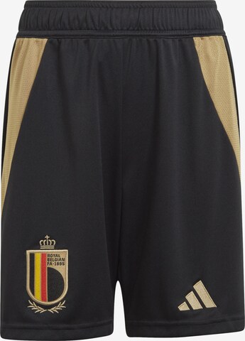 ADIDAS PERFORMANCE Regular Workout Pants 'Belgium 24 Home' in Black: front