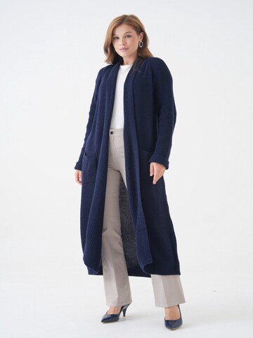 WOMAN VISION Strickjacke in Blau