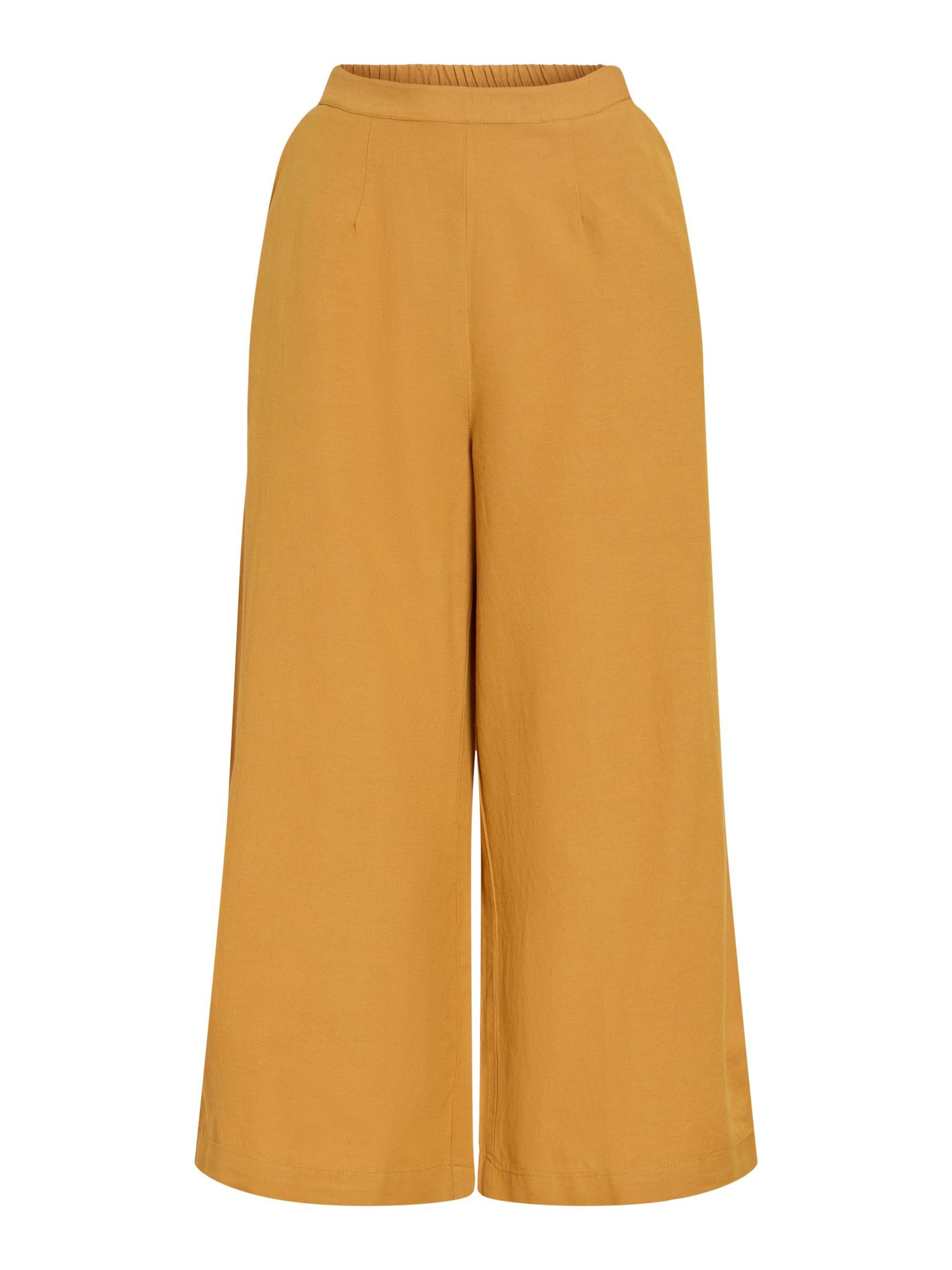 VILA Trousers 'VIPRISILLA' in Gold: front