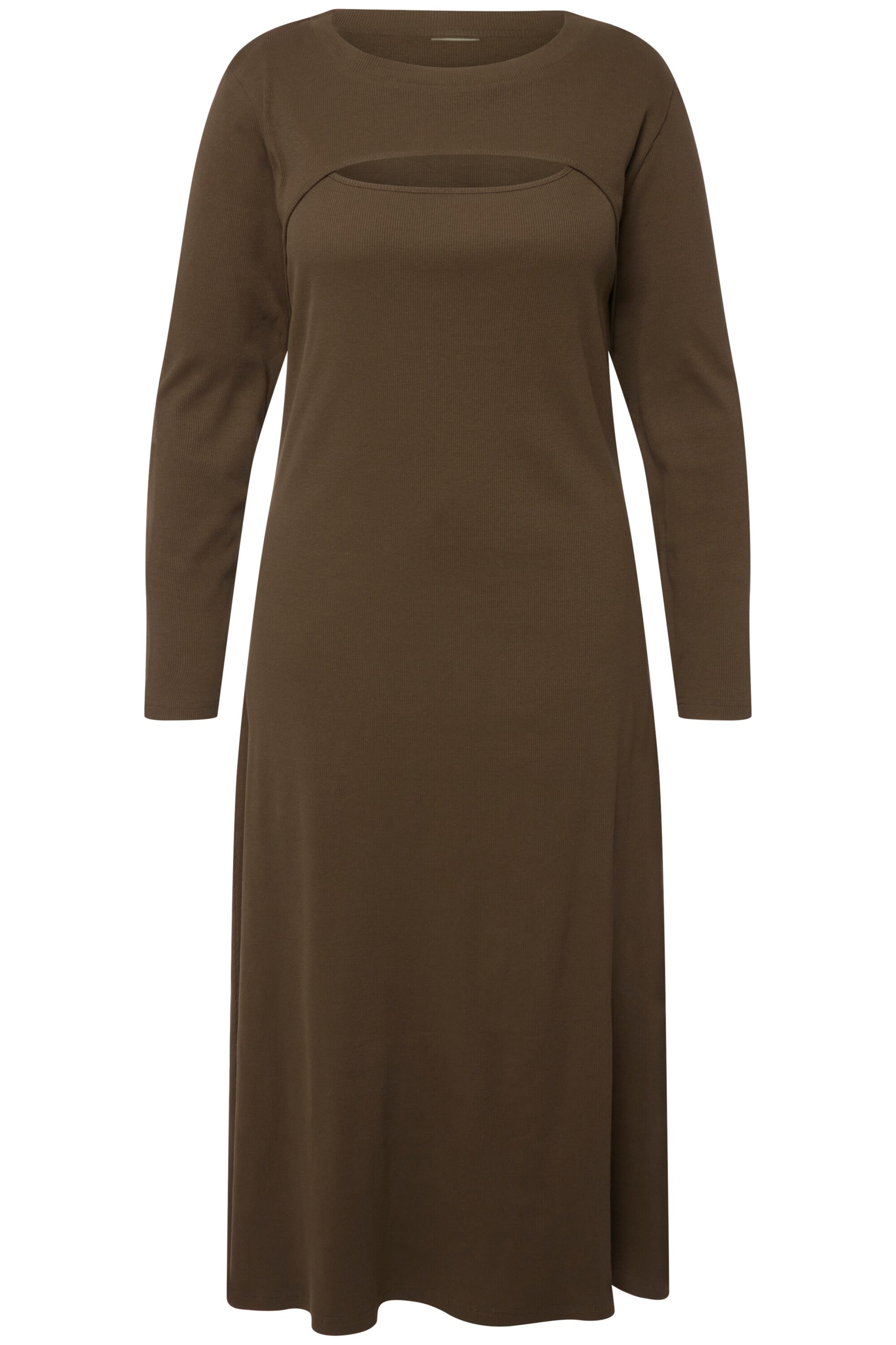 Ulla Popken Jurk in Bruin: voorkant