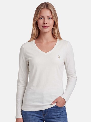 U.S. POLO ASSN. Shirt in White: front