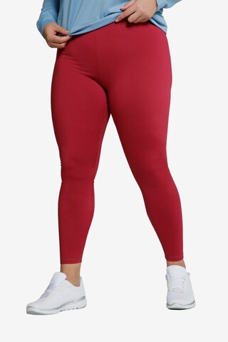 Ulla Popken Skinny Leggings in Rood: voorkant