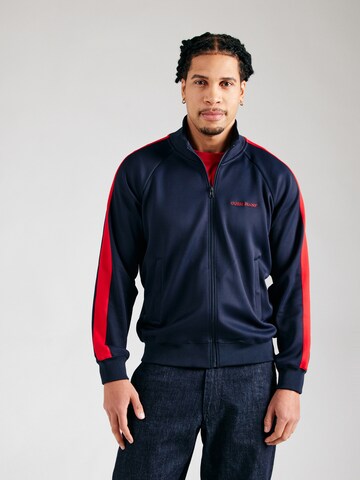 GUESS JEANS Sweat jacket in Blue: front