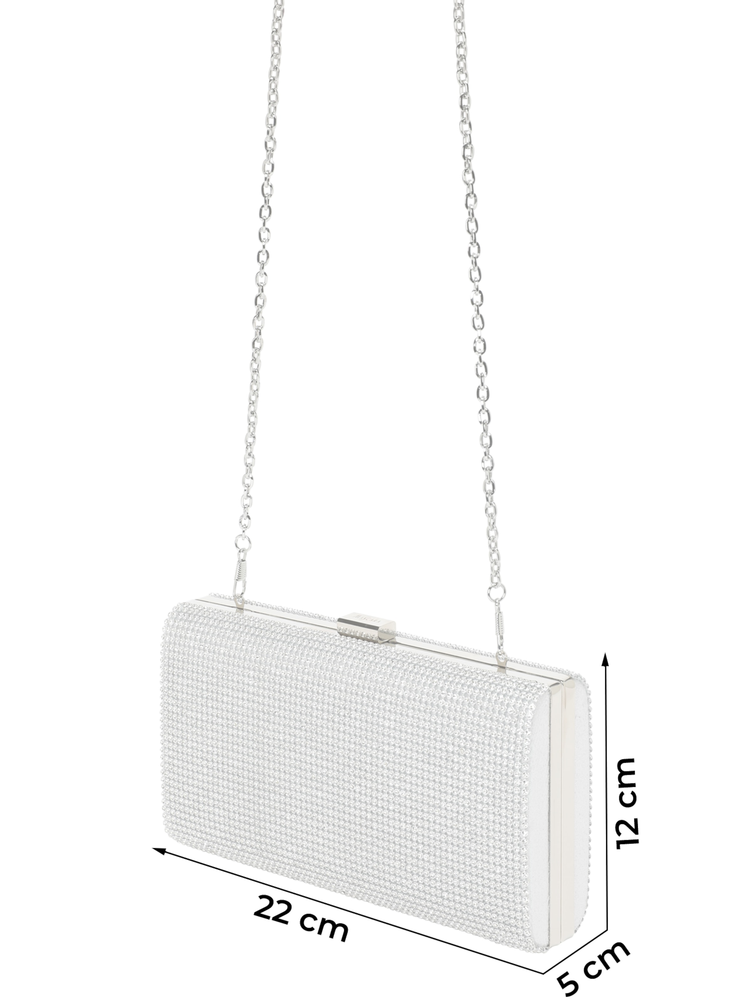 mascara Clutch in Silber