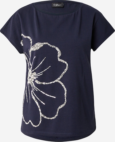 s.Oliver BLACK LABEL Majica u mornarsko plava / srebro, Pregled proizvoda