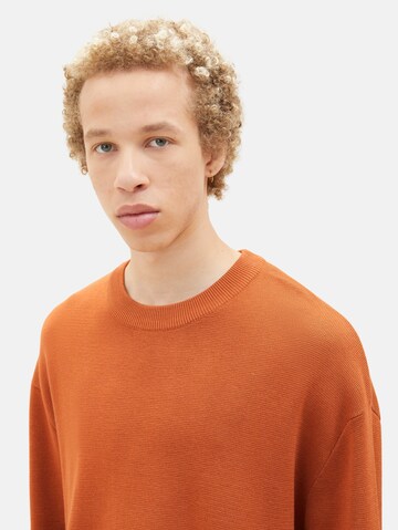 TOM TAILOR DENIM Sweater in Orange