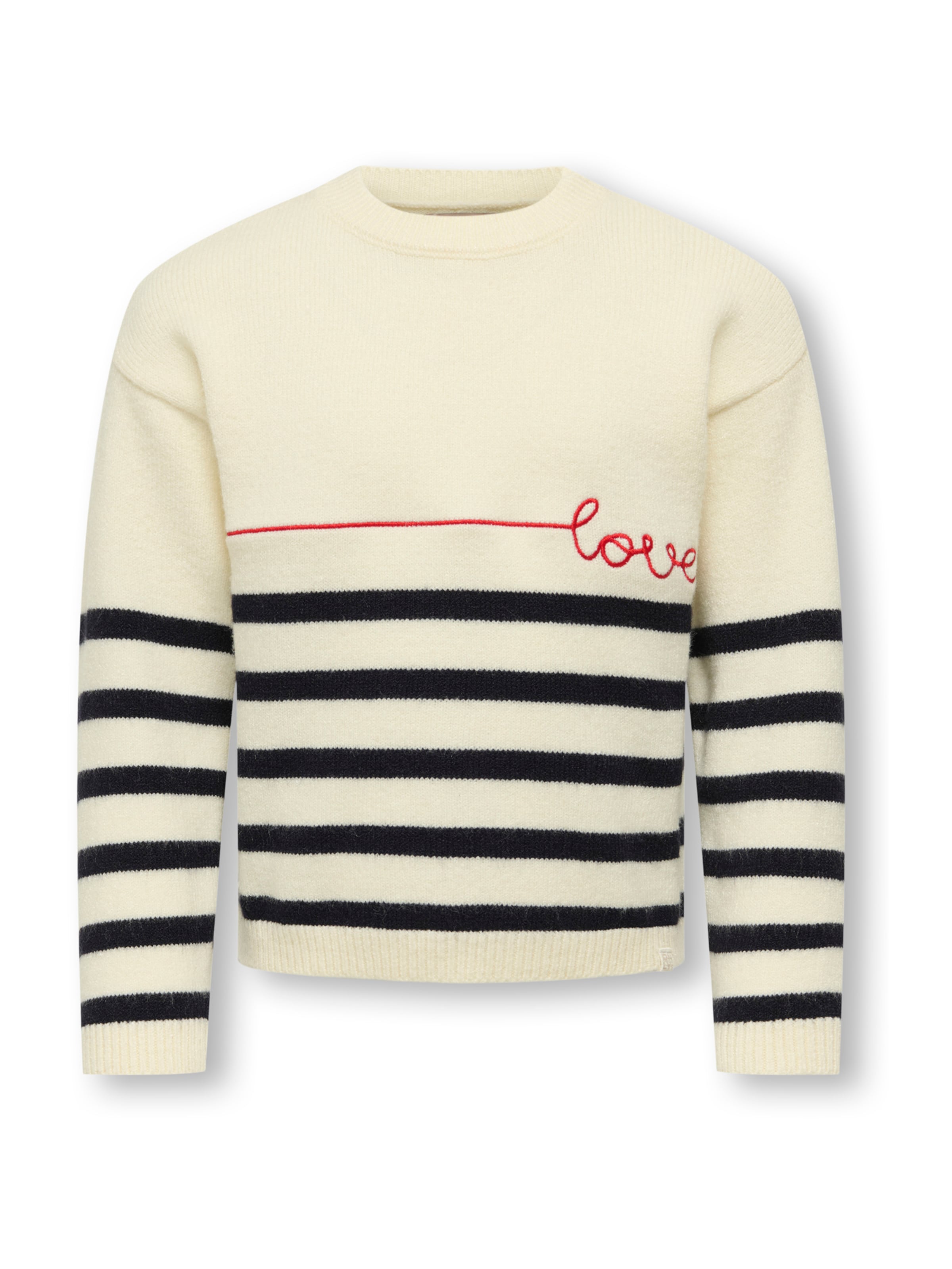 Only Mini Свитер 'KMGKATIA' в Кремовый / Темно-красный / Черный, Обзор товара