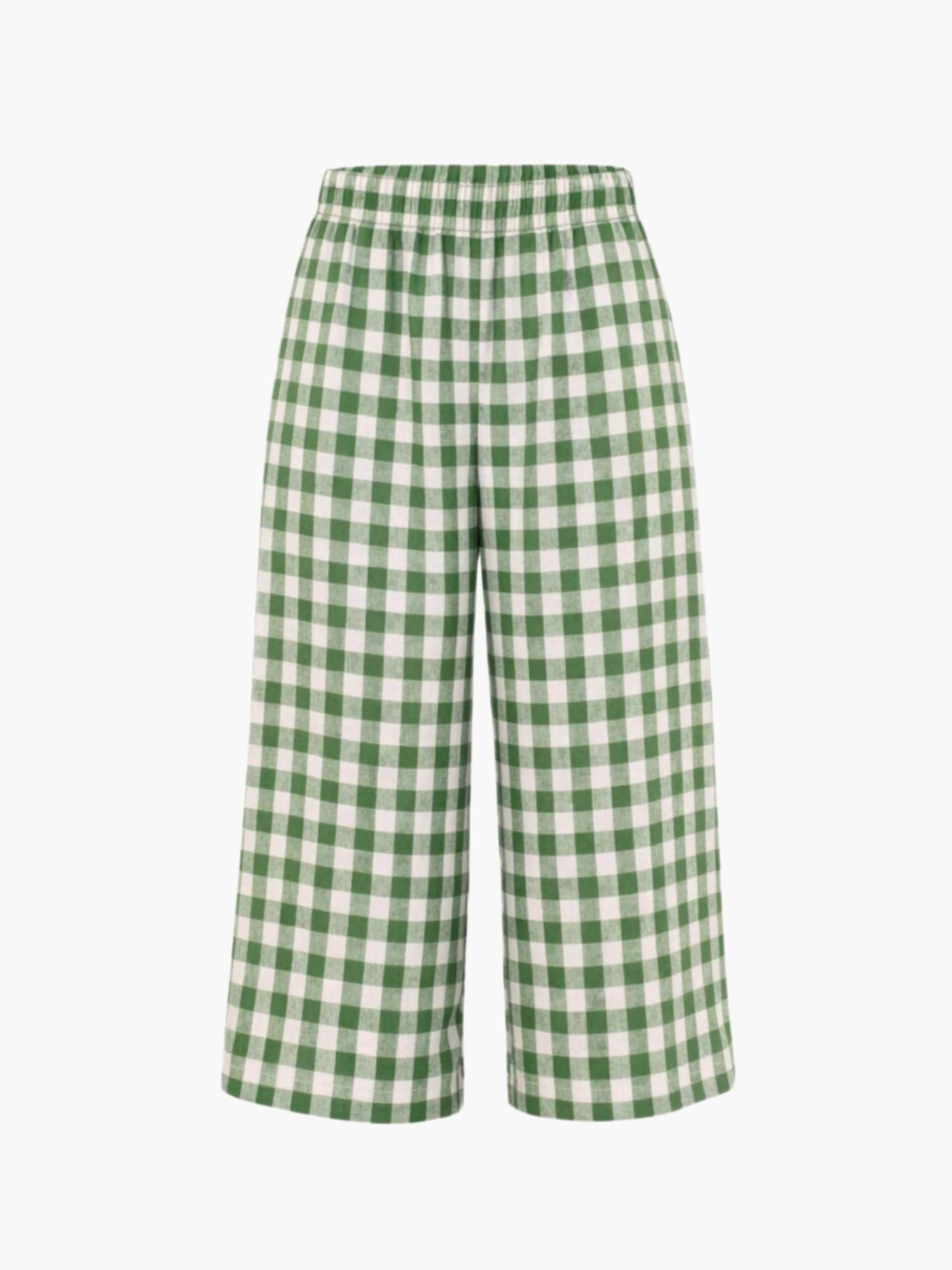 AmourLinen - Loosefit Pantalón 'Tokyo' en verde: frente