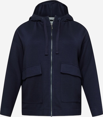 Tom Tailor Women + Zip-Up Hoodie in Blue: front