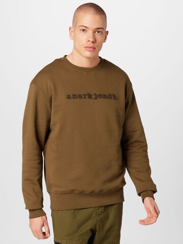 anerkjendt Sweatshirt 'TRISTIAN' in Green: front