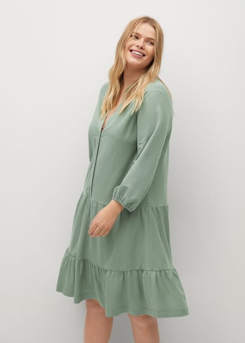 MANGO Shirt Dress 'Tribeca' in Green: front