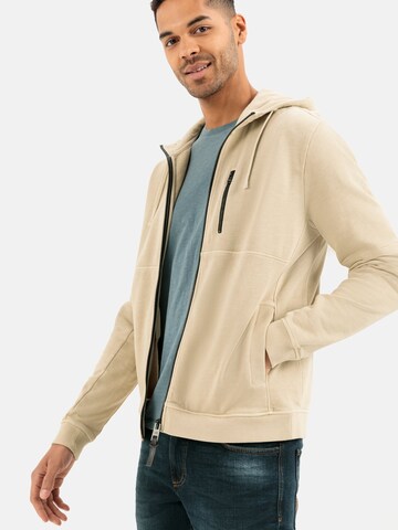 CAMEL ACTIVE Zip-Up Hoodie in Beige