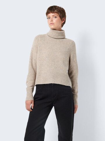 Pull-over 'FRIVA' Noisy may en beige : devant