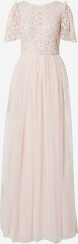 Maya Deluxe Evening Dress in Pink: front