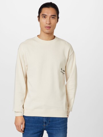 TOM TAILOR DENIM Sweatshirt in Beige: front