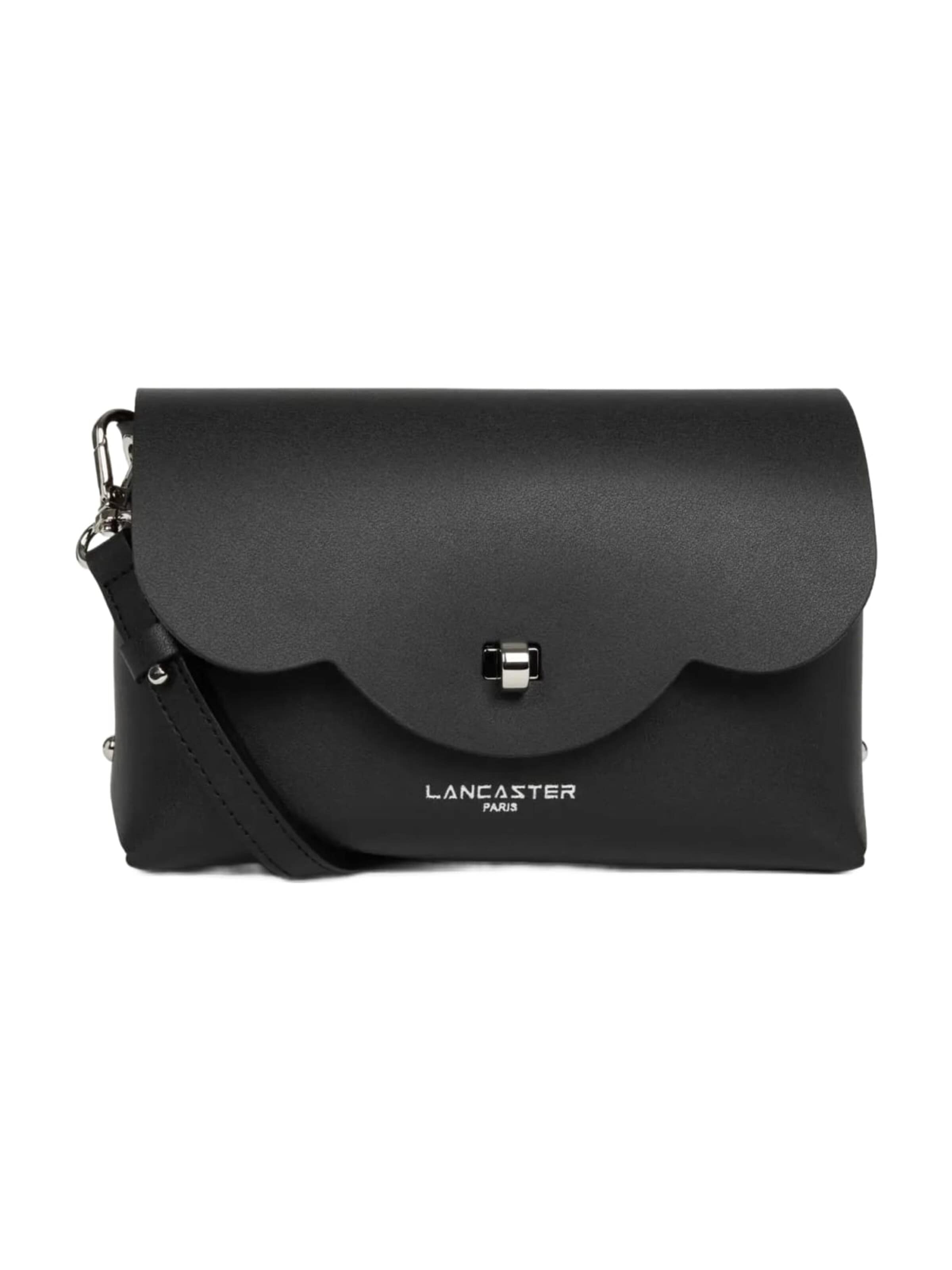Sac bandoulière 'Lancaster Rabat Flore Noir/Rouge' LANCASTER Paris en noir : devant