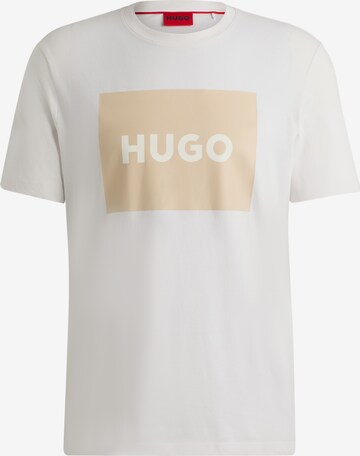 T-Shirt HUGO en blanc : devant