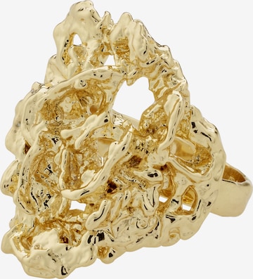 Pilgrim Pierścionek 'Act' w kolorze złoty: przód