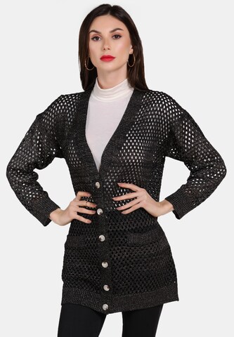 faina Strickjacke in Schwarz: predná strana